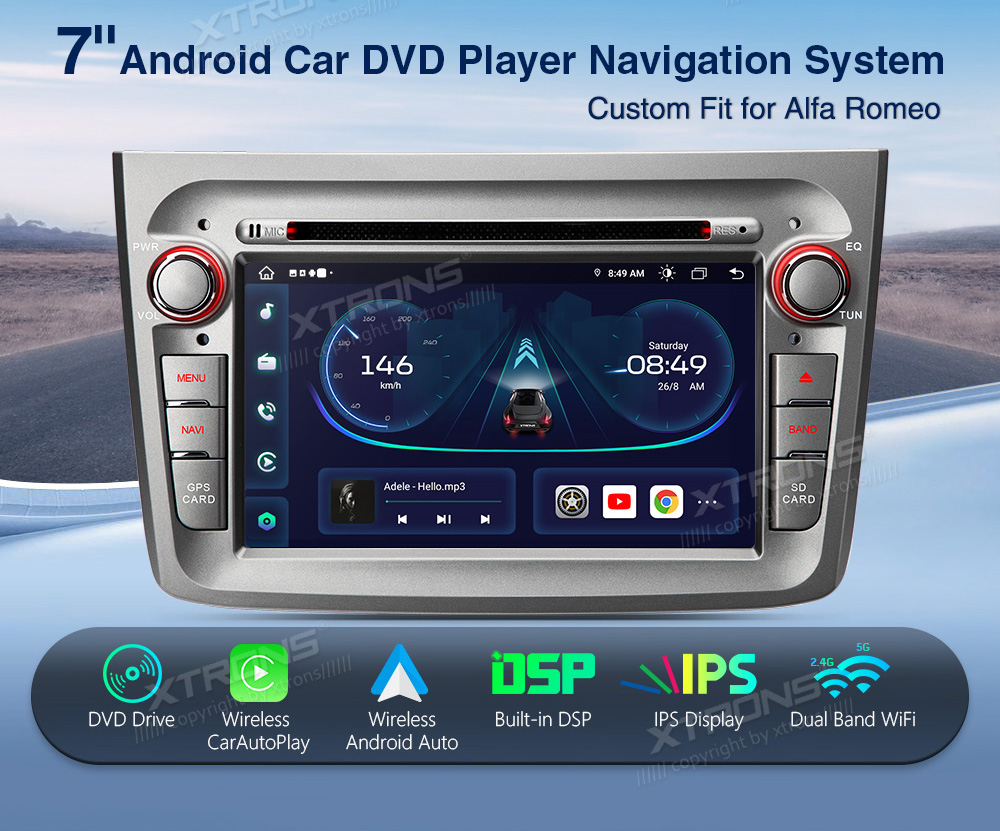XTRONS IE72MTAG merkkikohtainen Android GPS multimedia näyttösoitin
